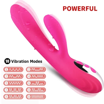 G Spot Triušis Dildo Vibratorius Orgazmas Suaugusiųjų Žaislai USB Įkrovimo Galingas Masturbacija Sekso Žaislas Moterims Vandeniui suaugusiųjų Sekso produktas