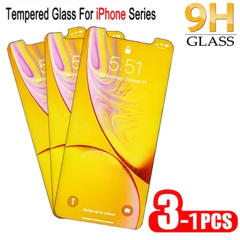 1/3Pcs 9H HD Grūdintas Stiklas iPhone 11 11 Pro 11 pro max 6 6S 7 8 SE Screen Protector dėl 