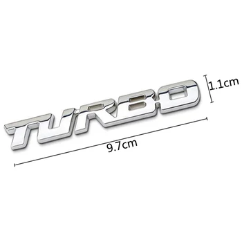 Nauja transporto Stiliaus Automobilis Turbo Boost Pakrovimo Skatinimo 3D Metalas Chrome 