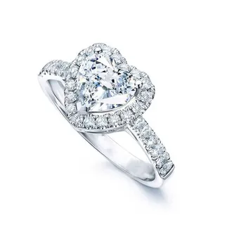 Širdies Žiedai Moterų Klasikinis Bijouterie Fine Jewelry S925 Sterlingas Sidabro Vestuvės Vestuvinis Žiedas Priedai Ponios Anillos