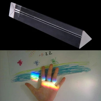20CM Mini prizmės optinis stiklas trigubas trikampė prizmė refraktoriumi fizikos eksperimento office mokyklos raštinės reikmenų Didmeninė