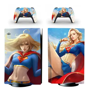 Superwoman PS5 Disko Leidimas Odos Lipdukas Playstation 5 Konsolės Ir 2 Kontroleriai Vinilo Decal Apsaugines Odos Stilius 1
