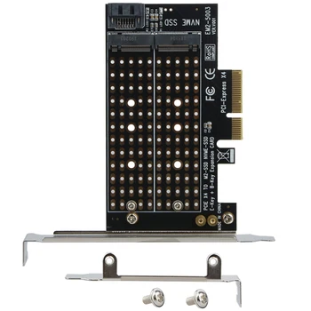 M. 2 SATA Adapter PCIE M. 2 SMA Adapteris NVME / M2 Adapteris iš SATA PCI-E Card PCI-E adapterį X4 M. 2 arba B 2 M. NGFF SSD jungiklis
