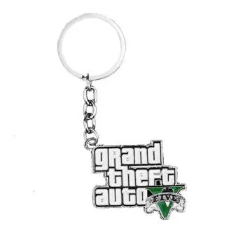 Karšto Pardavimo Pradžios Keychains Swashbuckling 5 Gta5 Grand Theft Auto Key Chain Lydinio Pakabukas Dovana Raktų Pakabukai