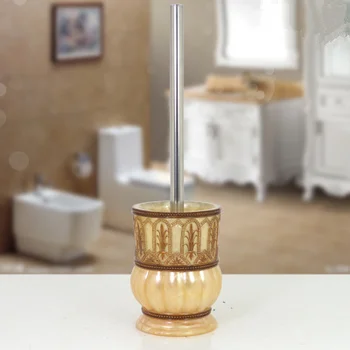 Multi-Spalvos Vonios Valymo Šepetėlių Laikiklį su stovu Rinkinį Vonios Aksesuarai Dervos nerūdijančio plieno tualeto šepetys rinkinys wc šepetys