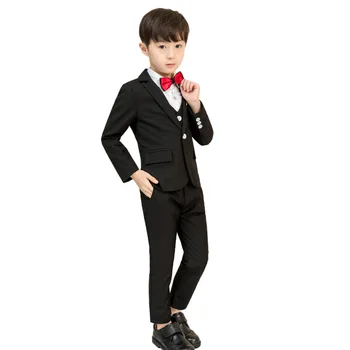 2020 m. berniukai Oficialų kostiumą Gimtadienis Vaikams Šokių kostiumai vestuvėms kostiumas santuokos berniukai švarkas 3pcs kailis + kelnės + liemenė