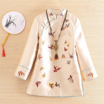 Nauja rudens moterų Top coat Kinijos Retro stiliaus siuvinėjimų drugelis elegantiška panele-line prarasti striukė moteriška S-XXL