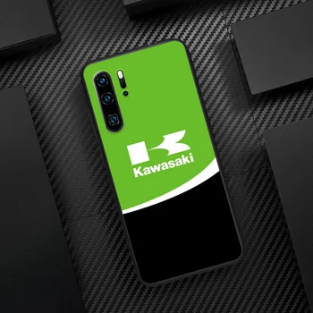 Japonijos Prekės ženklo Kawasaki Telefoną Atveju Huawei P Mate 10 20 30 40 Pro Lite Smart 2019 2021 juoda Funda Tpu Ląstelių Prabanga Coque Gana