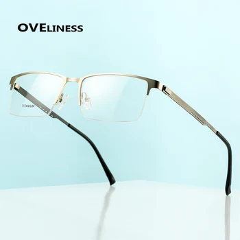 Mados vyriški akiniai akiniai rėmeliai vyrų Optinis Trumparegystė Recepto Kompiuterio akinius 2020 Aikštėje Vyrų Metalo Visą akiniai