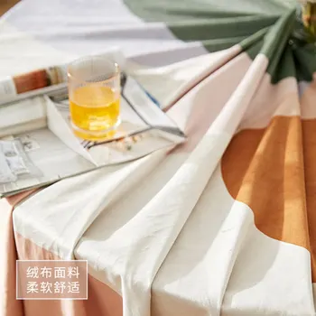 Amerikos vientisos spalvos storas medvilnės ir lino apvali staltiesė, suede apvali staltiesė viešbučio banketus, medžiaga arbatos staltiesė.