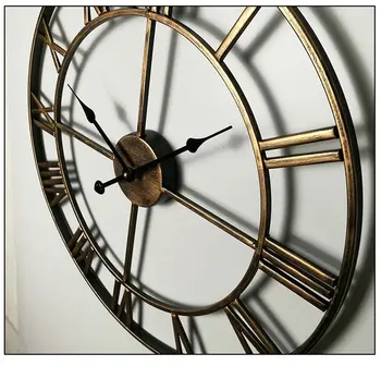 Retro Europos Romos skaitmeninis sieninis laikrodis Amerikos Kaimo laikrodis retro Geležies Antikvariniai pop-up sienelės Žiūrėti