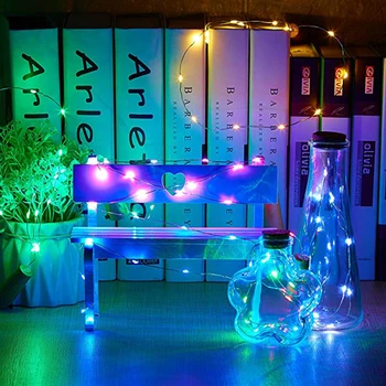 1M 2M Mini LED Atostogų String Žibintai Butelio Kamščio Žibintai Patalpų Lauko Vestuvės, Kalėdos, Stiklo Amatų Apdailos Led žibintai