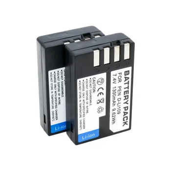 D-Li109 li-ion Baterija (2-Pack) ir USB Kroviklis 