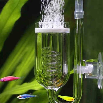 Stiklo Žuvų Bakas Akvariumas Keramikos Disccapacitor Vandens Gyvų Augalų Akvariume CO2 Difuzorius Bakas Purkštukai CO2 Purkštukus 60~300L