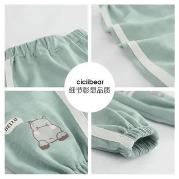 Ciciibear kūdikių drabužiai Kūdikiams, kūdikių vasarą cartoon juostelės uodų kelnės berniukams plonas medvilnines laisvalaikio kelnes