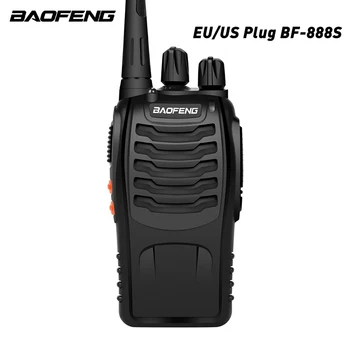 Baofeng BF-888S Walkie Talkie 5W Nešiojamą Pofung bf888s UHF 400-470MHz 16CH dvipusis Nešiojama CB Radijo ES/JAV Plug 1500mah Baterija