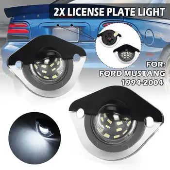 2VNT License Plate Light Car Led licencijos numerį šviesos lempa Balta SMD led 6000K signalo lempa Ford for Mustang 94-04