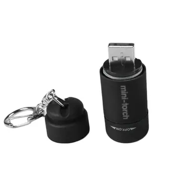 LED Mini Žibintuvėlis Raktų Grandinės Nešiojamas Žibintuvėlis Lauke Vandeniui įmontuota Baterija USB Įkrovimo Pėsčiųjų, Kempingas Fotoblykstės
