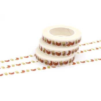1 VNT Kūrybos Mini Croissant Ir Gerti Washi Izoliacine Juosta kanceliarinių prekių Juostos Japoniško Washi Tape 