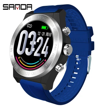 SANDA Smart Watch Vyrų Sporto IP67 atsparus vandeniui Vyrų Laikrodis Širdies ritmo Monitorius Multi-sporto Režimas Smartwatch Fitness Tracker Apyrankė