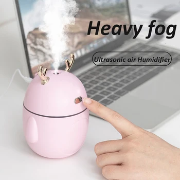Mielas Elnias Oro Drėkintuvas USB Ultragarso šalto Rūko Maker Fogger LED Šviesos Mini Aromato Difuzorius eterinis Aliejus Humificador