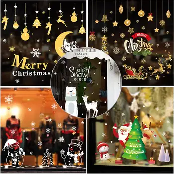 2020 m., naujieji Metai, Kalėdiniai Langų Lipdukai, Lipdukai Stiklo Sienų Dekoras Nuimamas Kalėdinė Dekoracija namams, Prekybos Centras