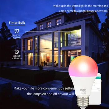 E27 22 LED Lemputės Šviesos Magija Pritemdomi Spalva Keičiasi RGB WiFi Smart Lempos Šviesos Funkcija Smart Lemputė