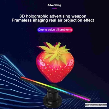 3D LED WiFi holografinis projektorius, ekranas, ventiliatorius holograma reklamos vaizdo žibintas 3D nuotolinio holograma player