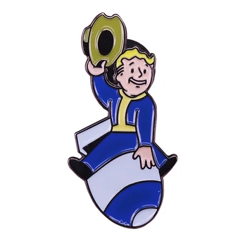 Fallout emalio pin pip boy sagė juokingas žaidimas smeigtukai animacinių filmų papuošalai vyrams, moterims, striukės, kuprinės, aksesuarai