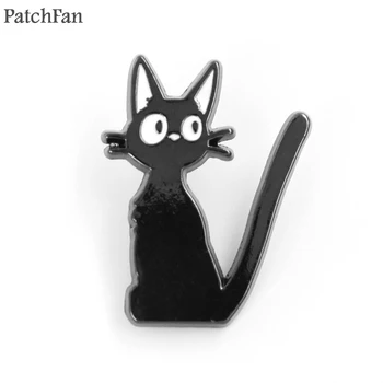 Patchfan Kiki ' s delivery service juoda katė, Metalo Emalio ženkliukai medalis para kuprinės, marškinėliai, drabužiai, sagės emblemos vyrai moterys A1691