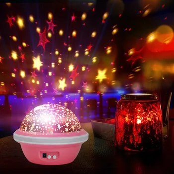 UFO Žvaigždėtas Dangus LED Projektorius, Šviesos, USB Romantiška Vaikų Miegamųjų Namo Moon Star Lazeris Naktį Lempa Vaikams Dovanos