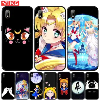 Mielas Anime Sailor Moon Telefono Dangtelis Huawei Y5 Lite Y6 Premjero 2018 2019 Y7 Y9 Premjero 2019 Atveju Už Garbę 7A Pro 8S P Smart Z