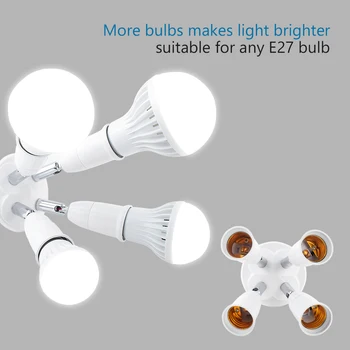 E27 Splitter 1/2/3/4/5 1 Šviesos Lizdas LED Lemputė Standartinė Bazė Adapterio Lempos Konversijos Skaičiuoklė Aukštos Kokybės Lempos, Lemputės Laikiklį