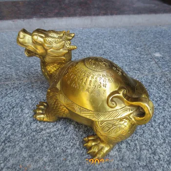 2020 KARŠTO PARDAVIMO biuras PARDUOTUVĘ NAMUOSE Pinigų Skolinimosi exorcise piktųjų dvasių Talismanas talismanas golden Dragon vėžlys FENG SHUI Žalvario statula
