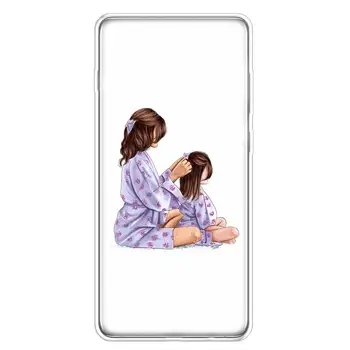 Mama ir Kūdikis Tėtis, Telefono dėklas, Skirtas Samsung Galaxy S6 S7 S8 S9 S10 S20 Pastaba 8 9 10 J4 J6 J8 2018 Ultra Krašto Plius Lite Padengti Coque