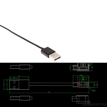 80cm Magnetinio USB Mokestis Įkrovimo Kabelis Laido Smart Žiūrėti su Magnetinę Plug 2.84 mm N10 20 Dropshipping