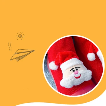 Kūdikių Animacinių Filmų Kalėdų Kojinės Batai, Unisex Vaikas Ne Slydimo Minkštas Vienintelis Vaikštynės 1-2 Metų Kūdikiams Šiltas Sportbačiai