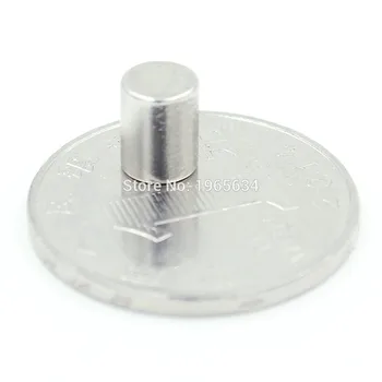 100vnt Neodimio N35 Dia 6mm X 8mm Stiprūs Magnetai Maža Disko NdFeB Retųjų Žemių Amatų Modeliai Šaldytuvas Klijuoti magnetas 6x8mm