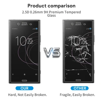 Grūdintas Stiklas Atveju Sony Xperia L3 XZ3 X XZ1 X Kompaktiškas XA1 XA Ultra XZ XZS XZ2 XZ Premium Telefono Screen Protector, Plėvelės Stiklo