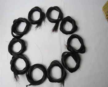 20 posmų Natūralus juodas Eržilas, Mongolija smuikas lankas plaukų ilgis:80-85cm