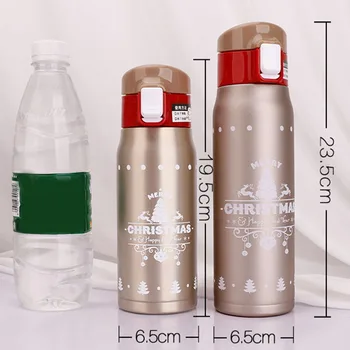 BAISPO Nerūdijančio plieno kūrybos Kalėdų vandens butelį pieno, arbatos, kavos termosai termosas izoliacija Eco-draugiškas butelis