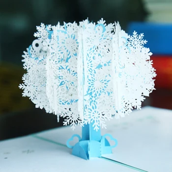 Kalėdiniai Atvirukai 3D Iki Baltos snaigės Užsakymą Atvirukai Rankų darbo Kalėdinių Dovanų, Suvenyrų, Atvirukų