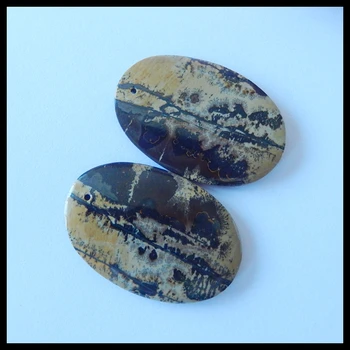Gamtos Chohua jaspio Auskarai Karoliukai,Mados pusbrangiai akmenys, Papuošalai, aksesuarai, Auskarai Papuošalai,34x23x4mm,11.3 g