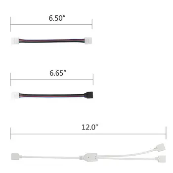 5050 4 Smeigtukai RGB LED Juostelės Šviesa Nustatyti Juosta Jungtis Plug Power Splitter Cable U90A