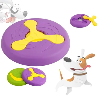 2 in 1 Juokingi Silikono skraidančia Lėkšte Šunų, Kačių Žaislas Šuo Žaidimas Plaukioja Diskai Atsparus Kramtyti Mažylis Mokymo Interaktyvus Naminių gyvūnų žaislai