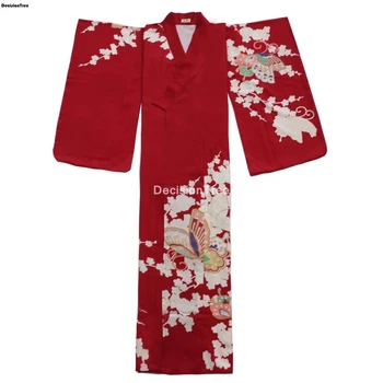 2021 moterų japonų tradicinis kostiumas moteriška gėlių japonų kimono suknelę etape cosplay ponios yukata kimono kostiumas
