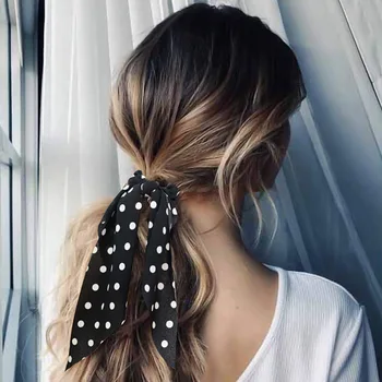 2020 plaukai surišti į uodegą Scrunchie Plaukų Ryšius Šalikas Elastingas Plaukų Virvę Moterų Plaukų Peteliškės Plaukų Juostos Gėlių Spausdinimo Juostelės Hairbands