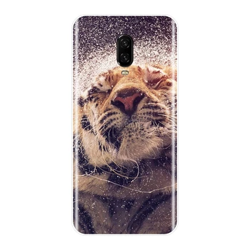 Atveju OnePlus 6 6T 5 5T 3 3T Tigras, Leopardas Pantera Kietas Vyrų Minkštas Silikoninis Galinio Dangtelio Vienas Plius 6 6T 5 5T 3 3T Telefono dėklas