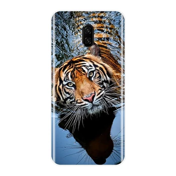 Atveju OnePlus 6 6T 5 5T 3 3T Tigras, Leopardas Pantera Kietas Vyrų Minkštas Silikoninis Galinio Dangtelio Vienas Plius 6 6T 5 5T 3 3T Telefono dėklas