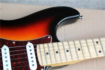 Gamyklos custom elektrinė gitara su SSS paėmimas,raudona vėžlio pickguard, 